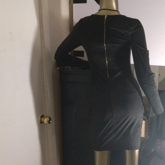 Black GUESS Dress long sleeve criss cross bosom - Picture 12 of 16